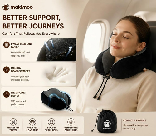 Makimoo memory foam travel - makimoo,
